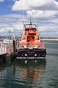 The Torbay Lifeboat 17-28 Alec and Christina Dykes ready to put to sea at a moments notice