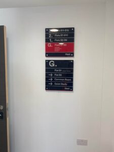 directional signage for flats