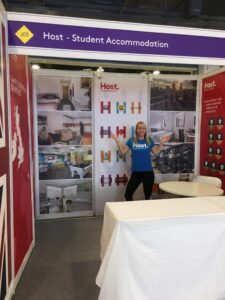 setting up host stand China Education Expo CEE