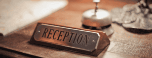 Focus-Photo-of-Reception-Signage