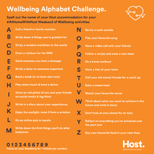 Wellbeing Alphabet Challenge